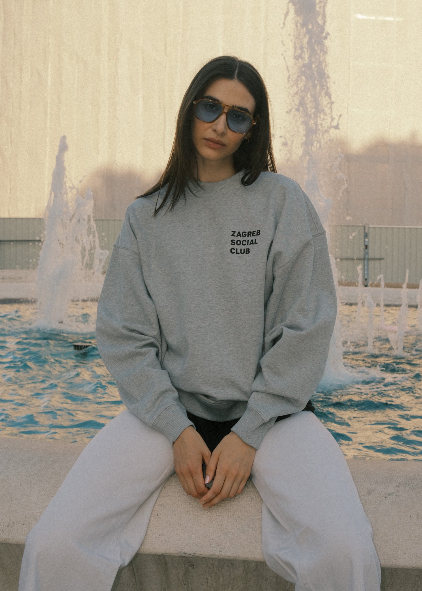 Classic Oversized Sweatshirt Heather Gray